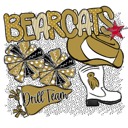 Bearcats Drillteam Spirit-Gold