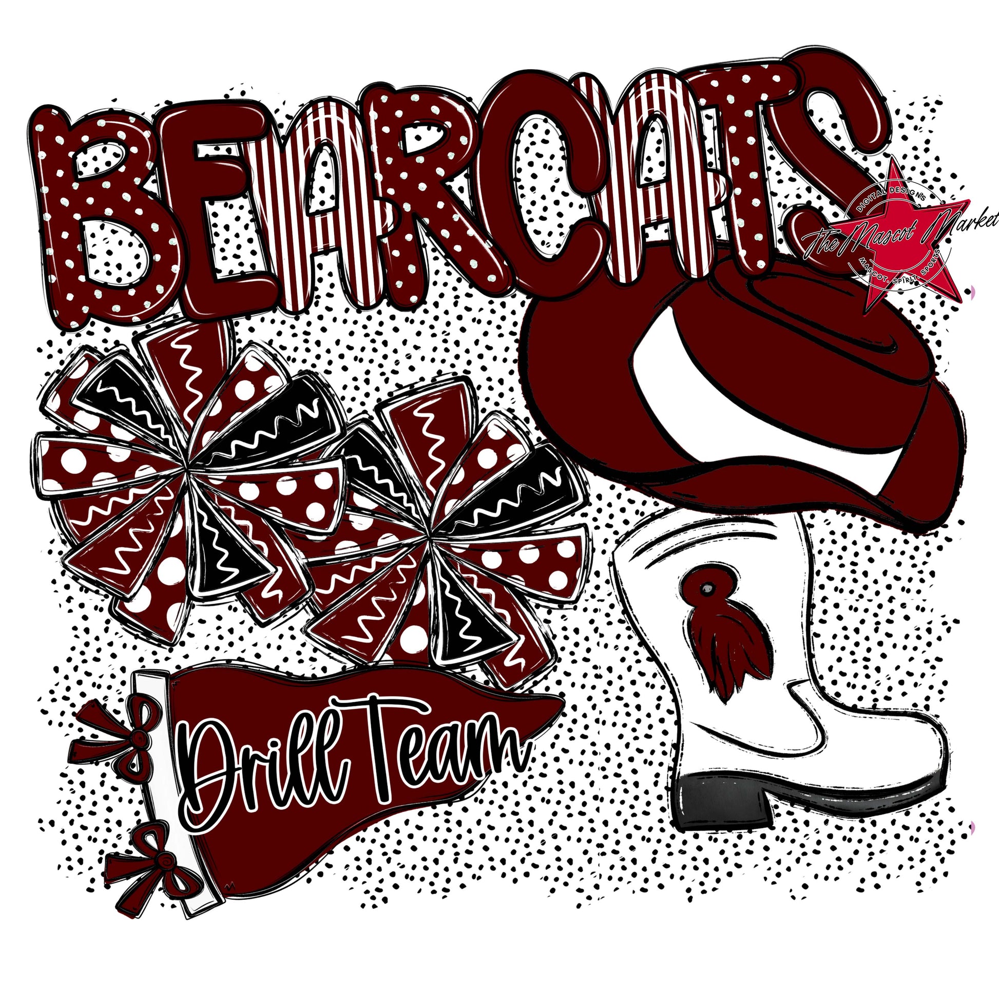 Bearcats Drillteam Spirit-Maroon