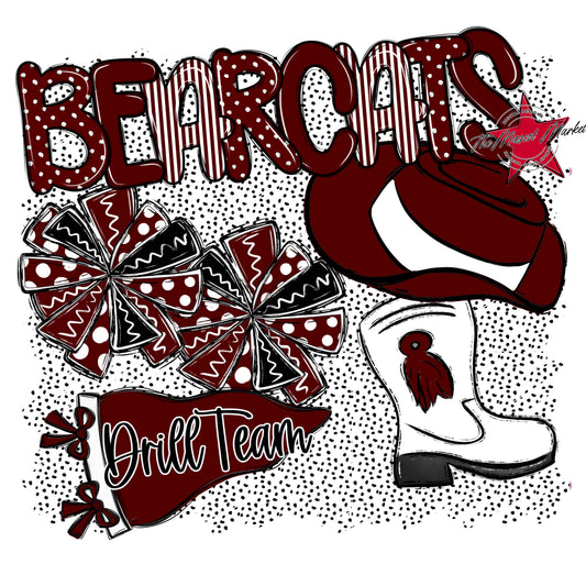 Bearcats Drillteam Spirit-Maroon