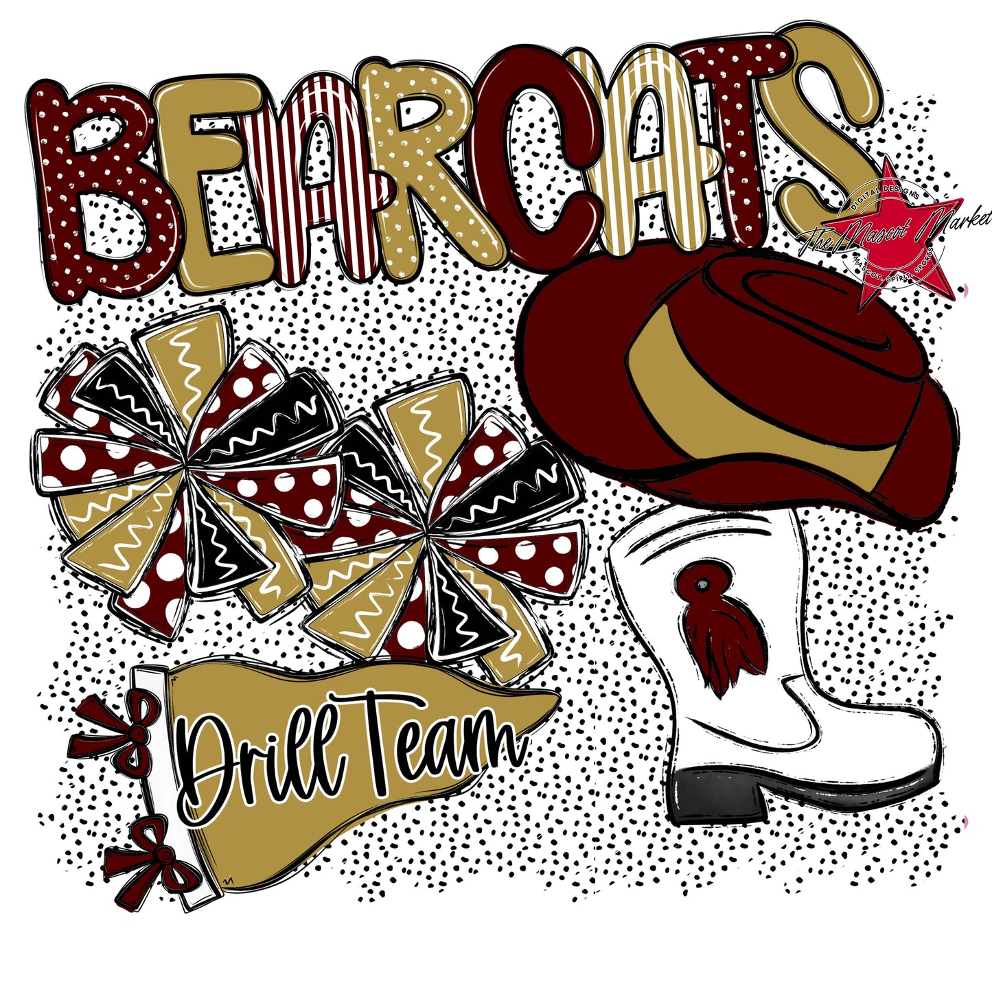 Bearcats Drillteam Spirit-Maroon & Gold