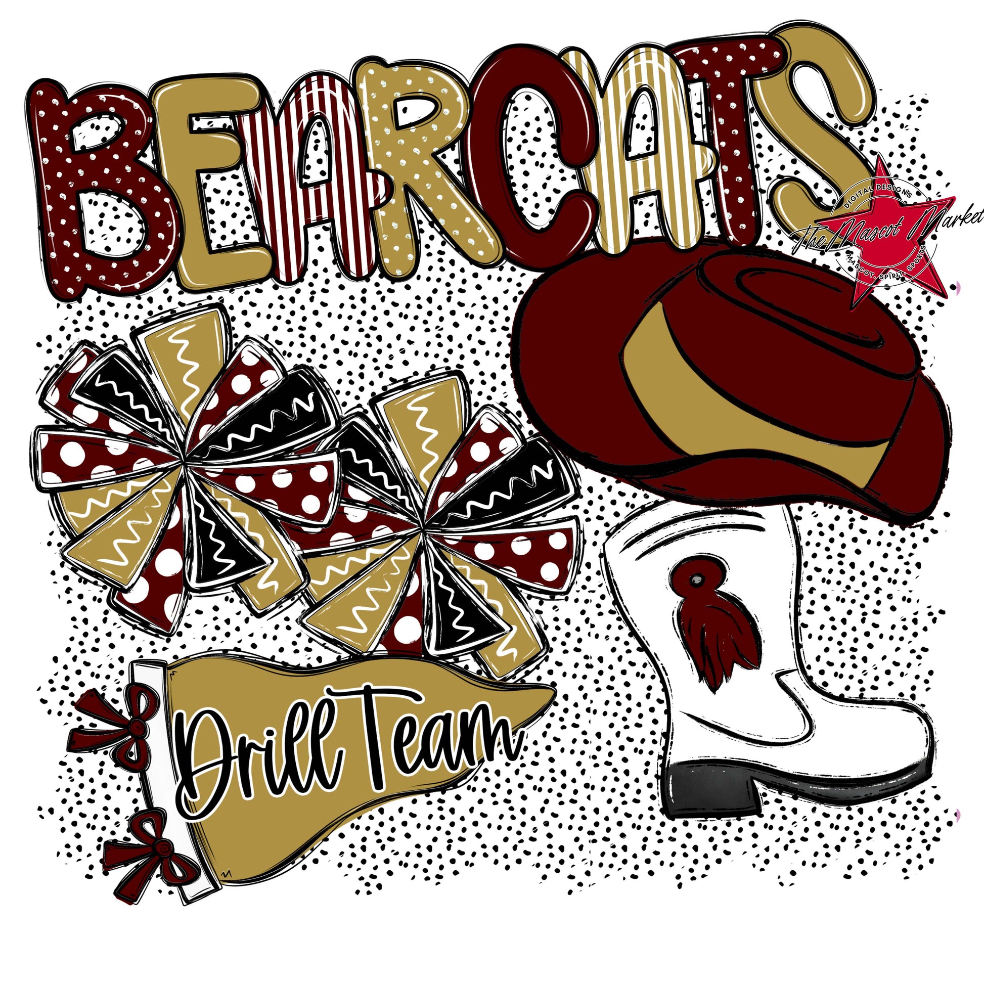 Bearcats Drillteam Spirit-Maroon & Gold