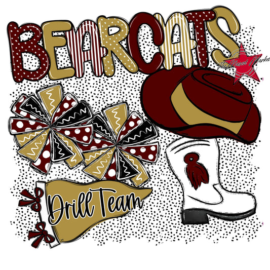 Bearcats Drillteam Spirit-Maroon & Gold