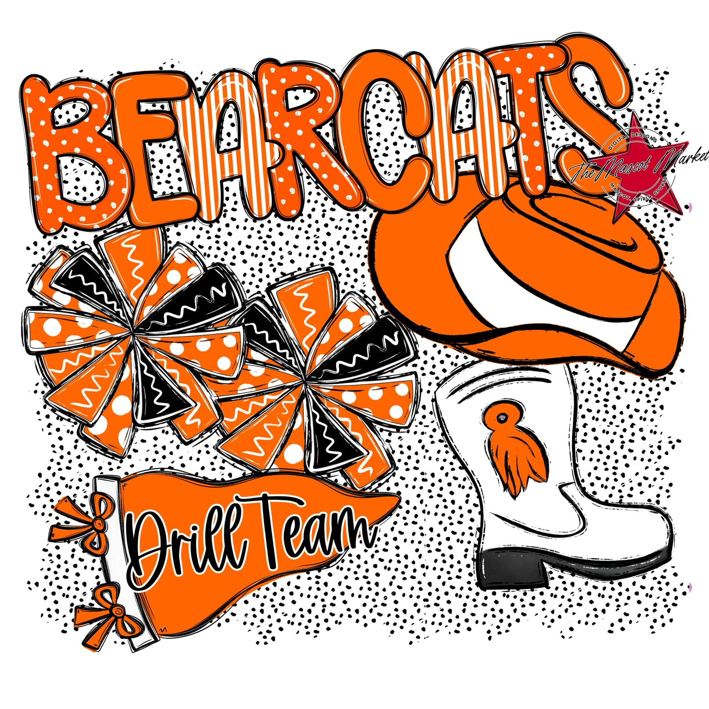 Bearcats Drillteam Spirit-Orange