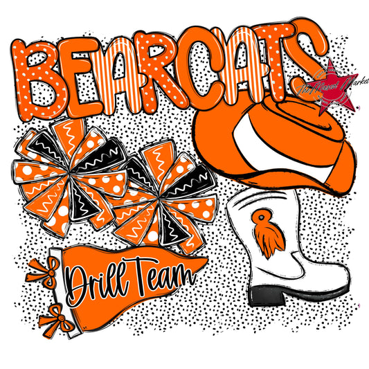 Bearcats Drillteam Spirit-Orange