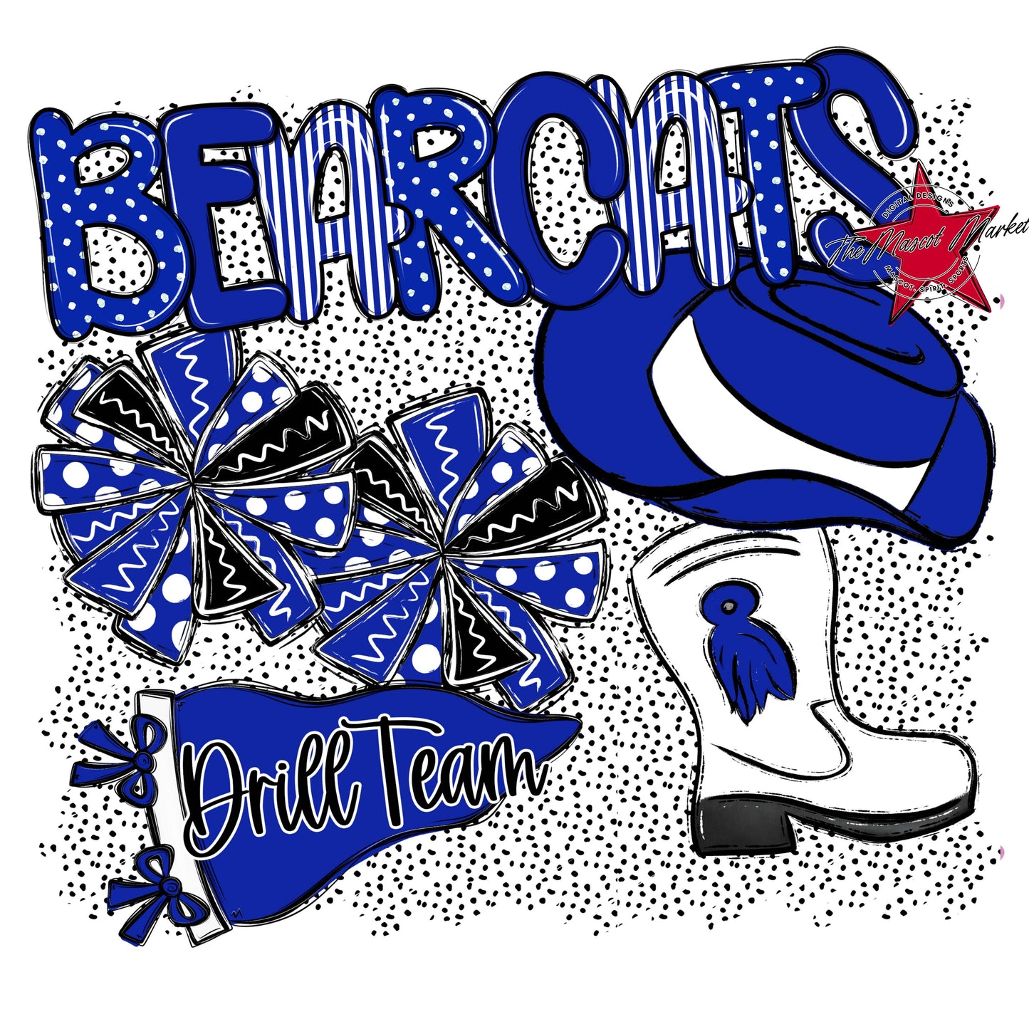 Bearcats Drillteam Spirit-Royal Blue