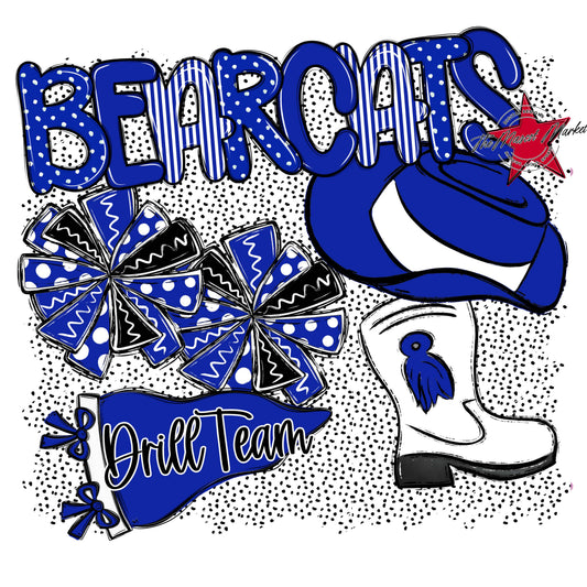 Bearcats Drillteam Spirit-Royal Blue
