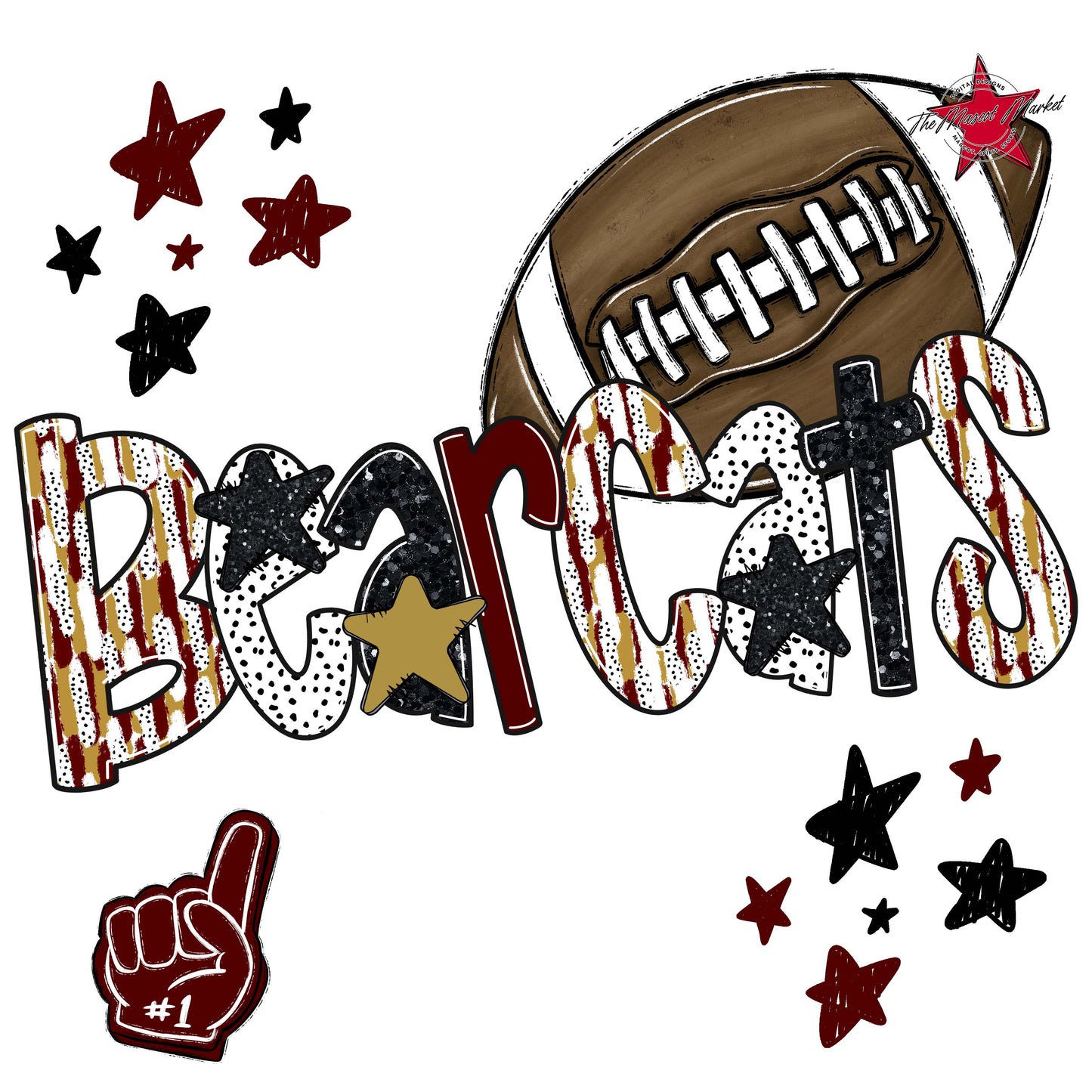 Bearcats Football Scrape-Maroon & Gold
