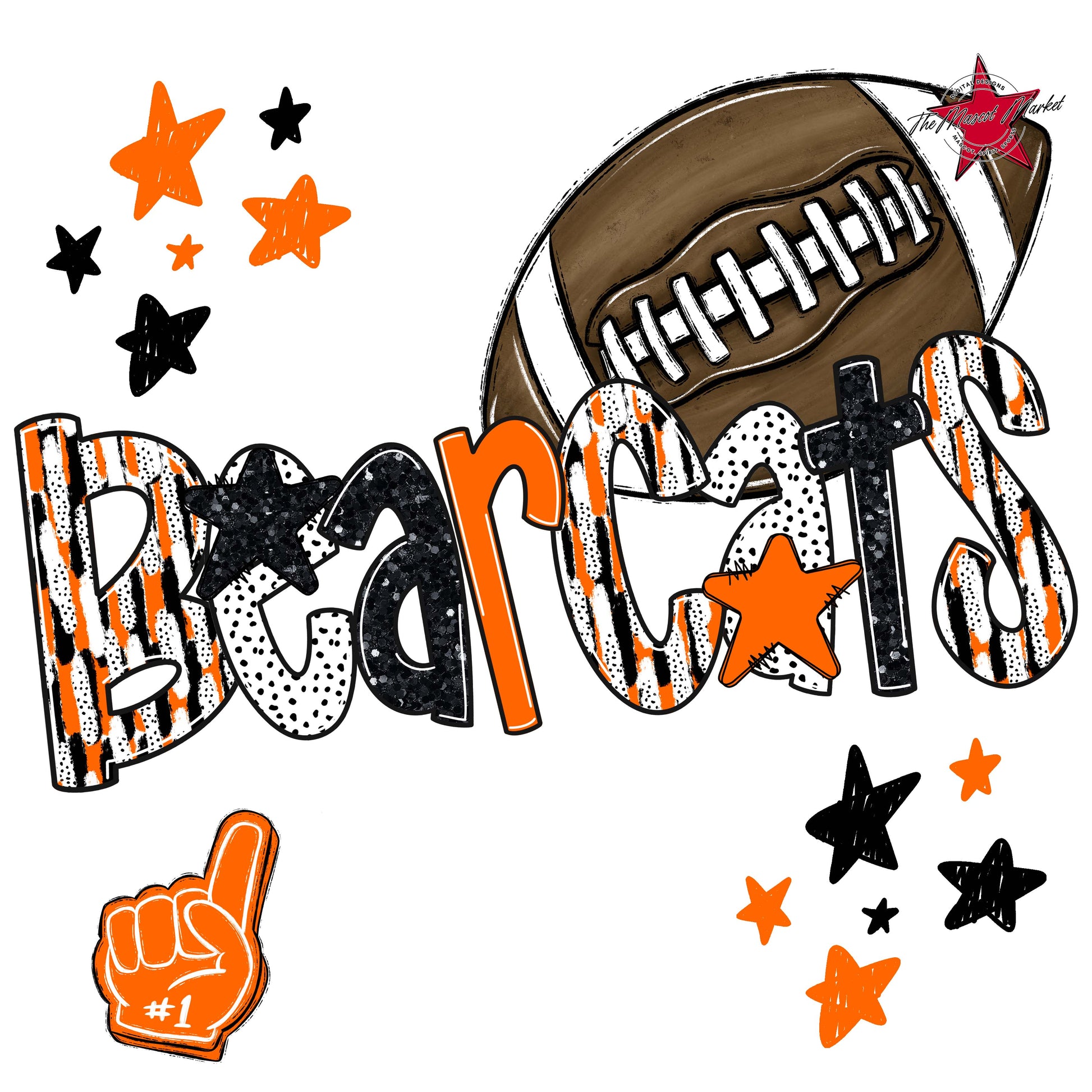 Bearcats Football Scrape-Orange