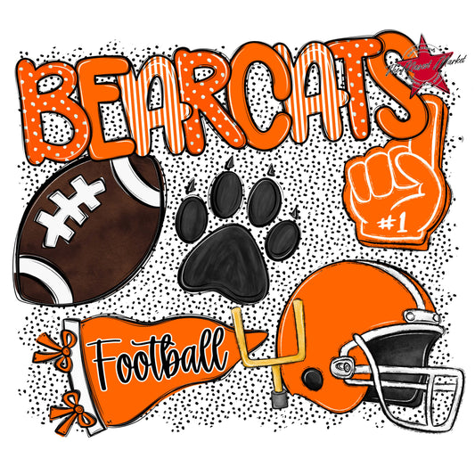 Bearcats Football Spirit-Orange