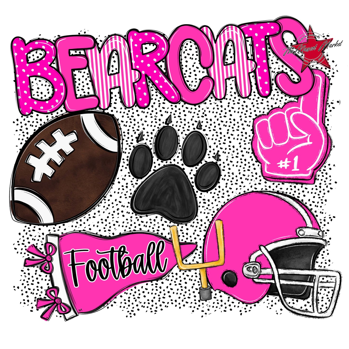 Bearcats Football Spirit-Pink