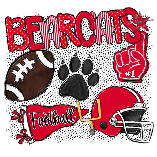 Bearcats Football Spirit-Red