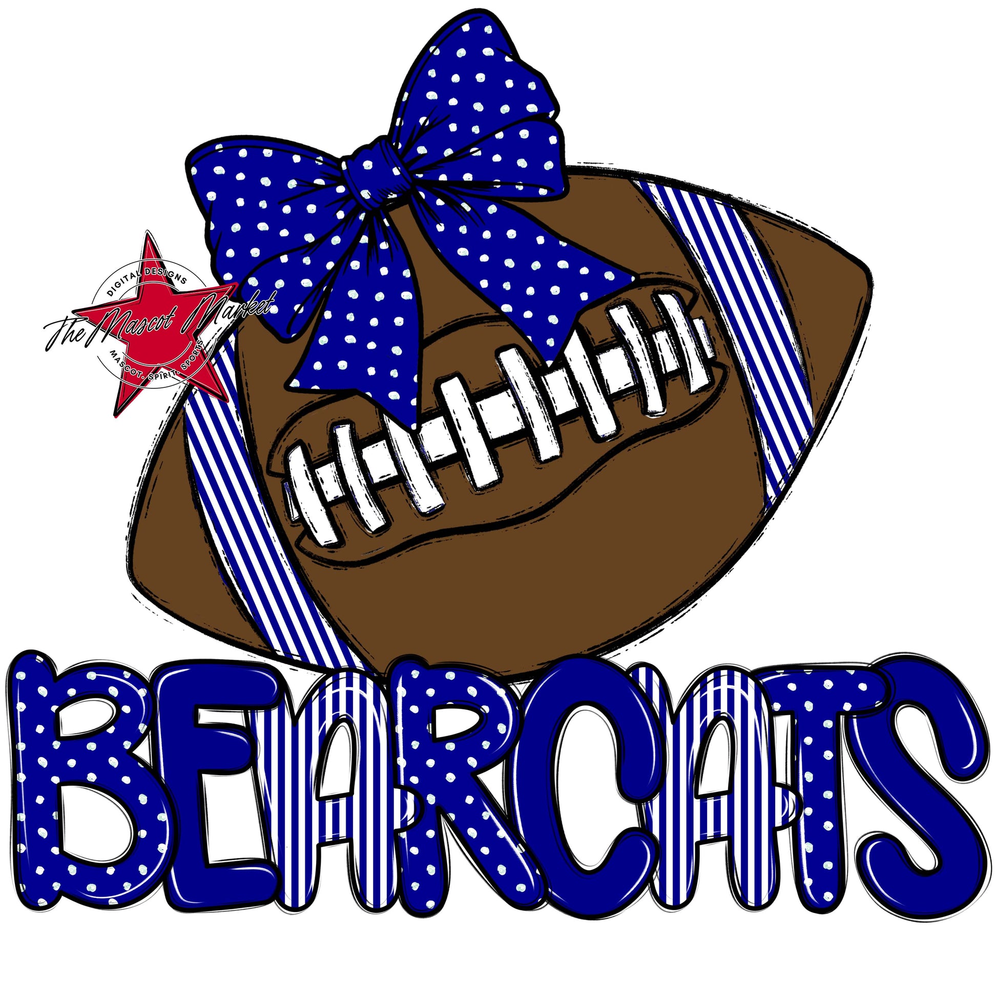 Bearcats Football Spirit Design-Blue
