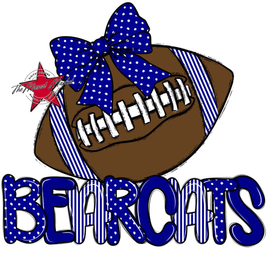 Bearcats Football Spirit Design-Blue
