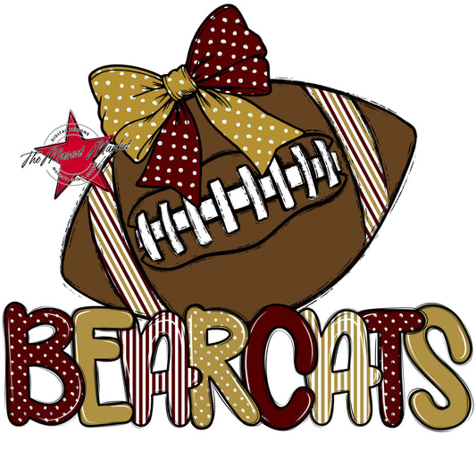 Bearcats Football Spirit Design-Maroon & Gold