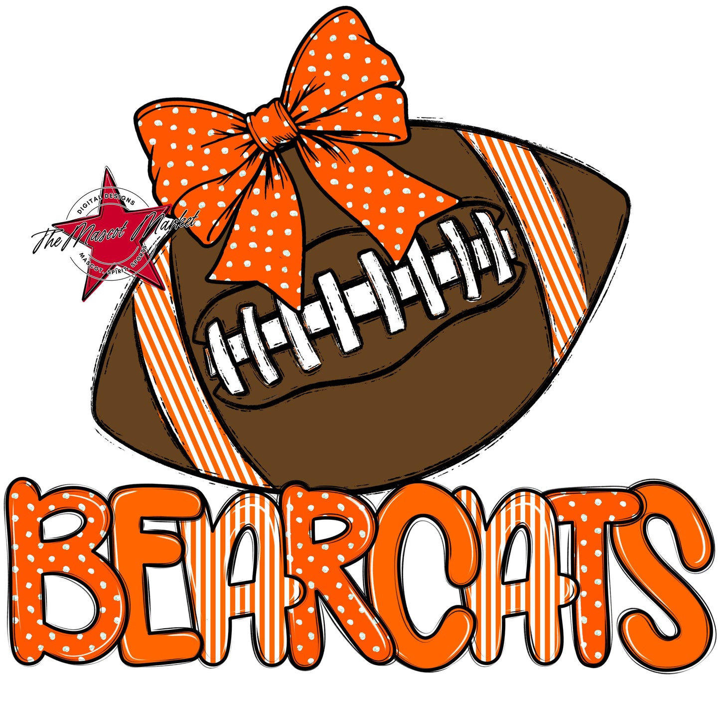 Bearcats Football Spirit Design-Orange