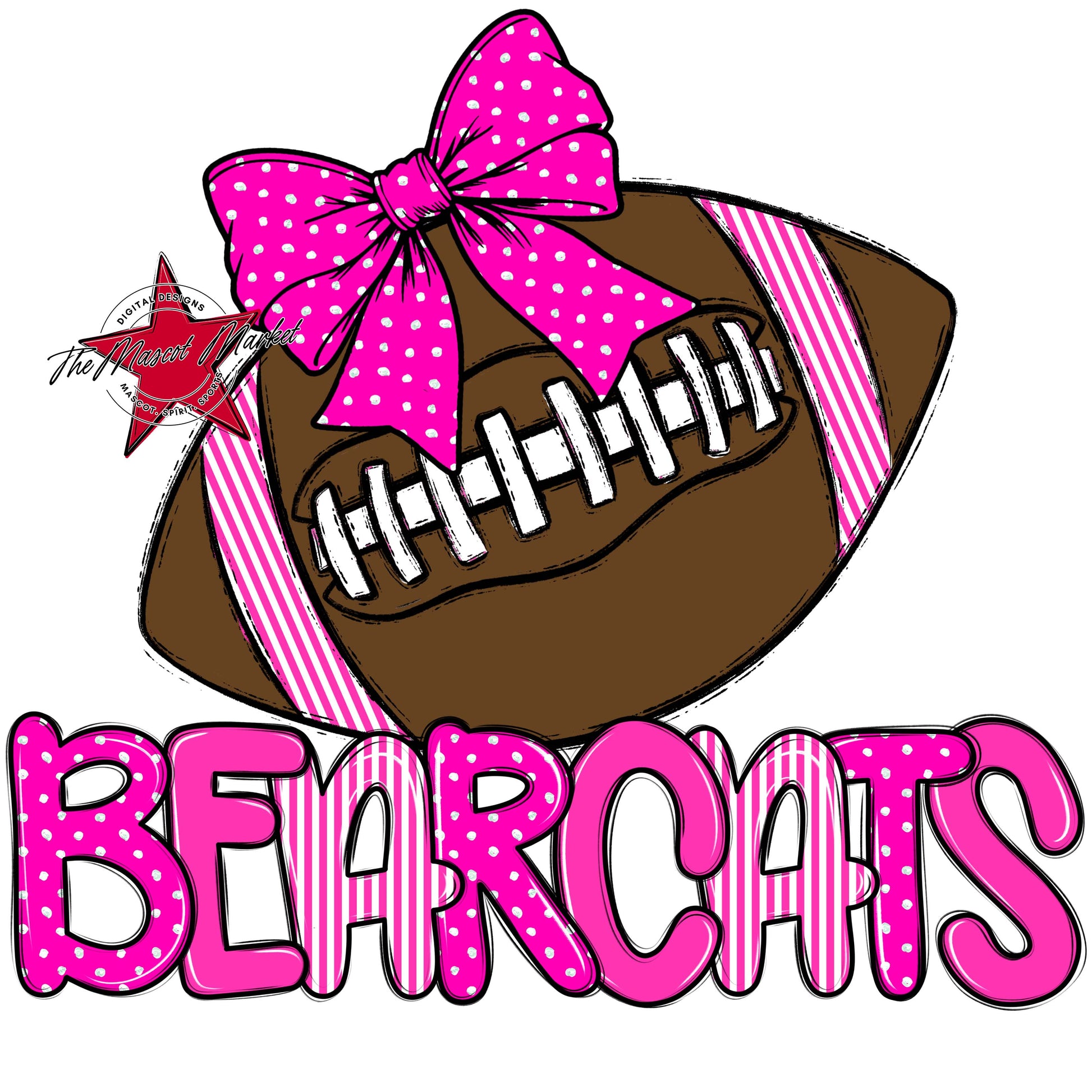 Bearcats Football Spirit Design-Pink