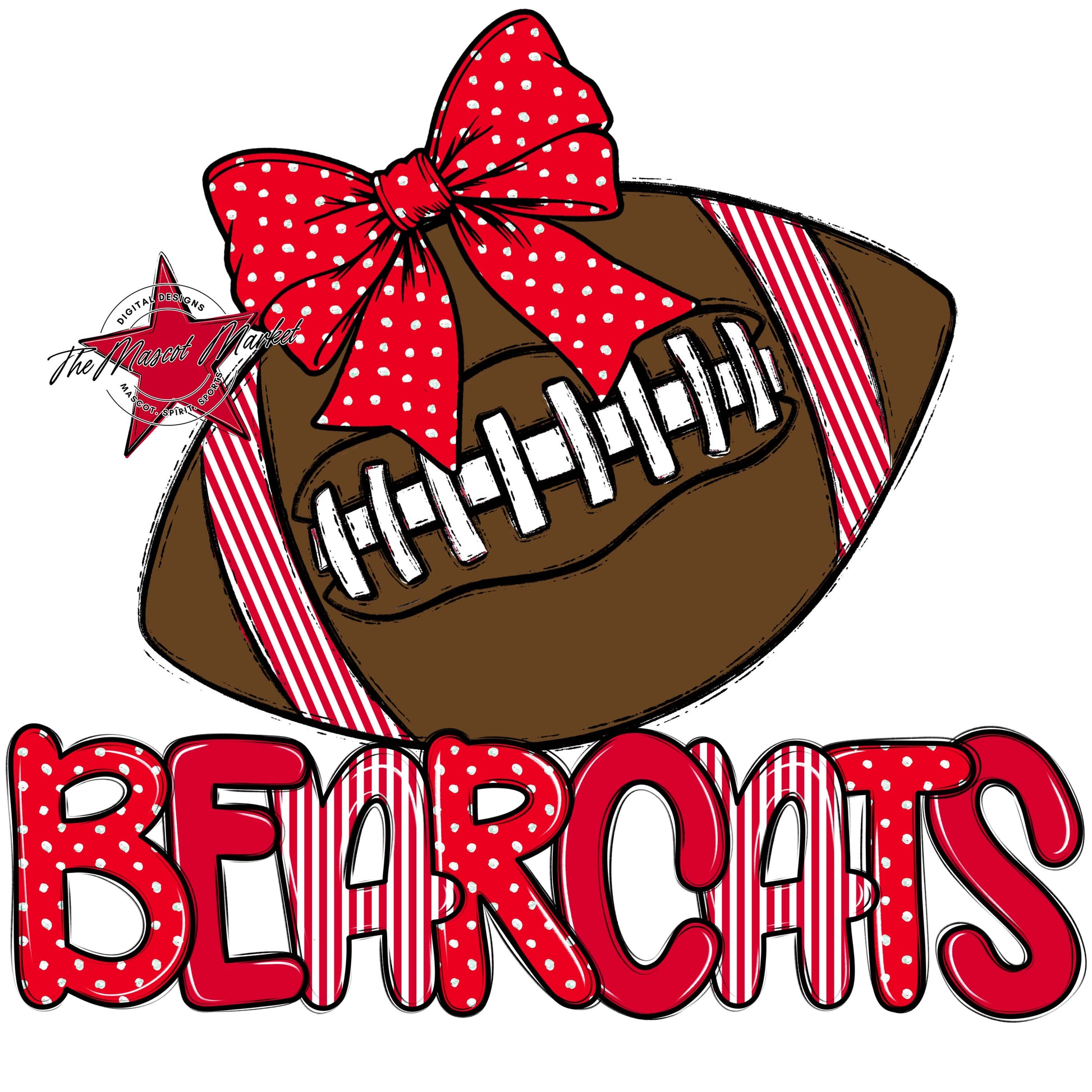 Bearcats Football Spirit Design-Red
