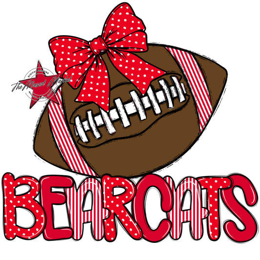 Bearcats Football Spirit Design-Red