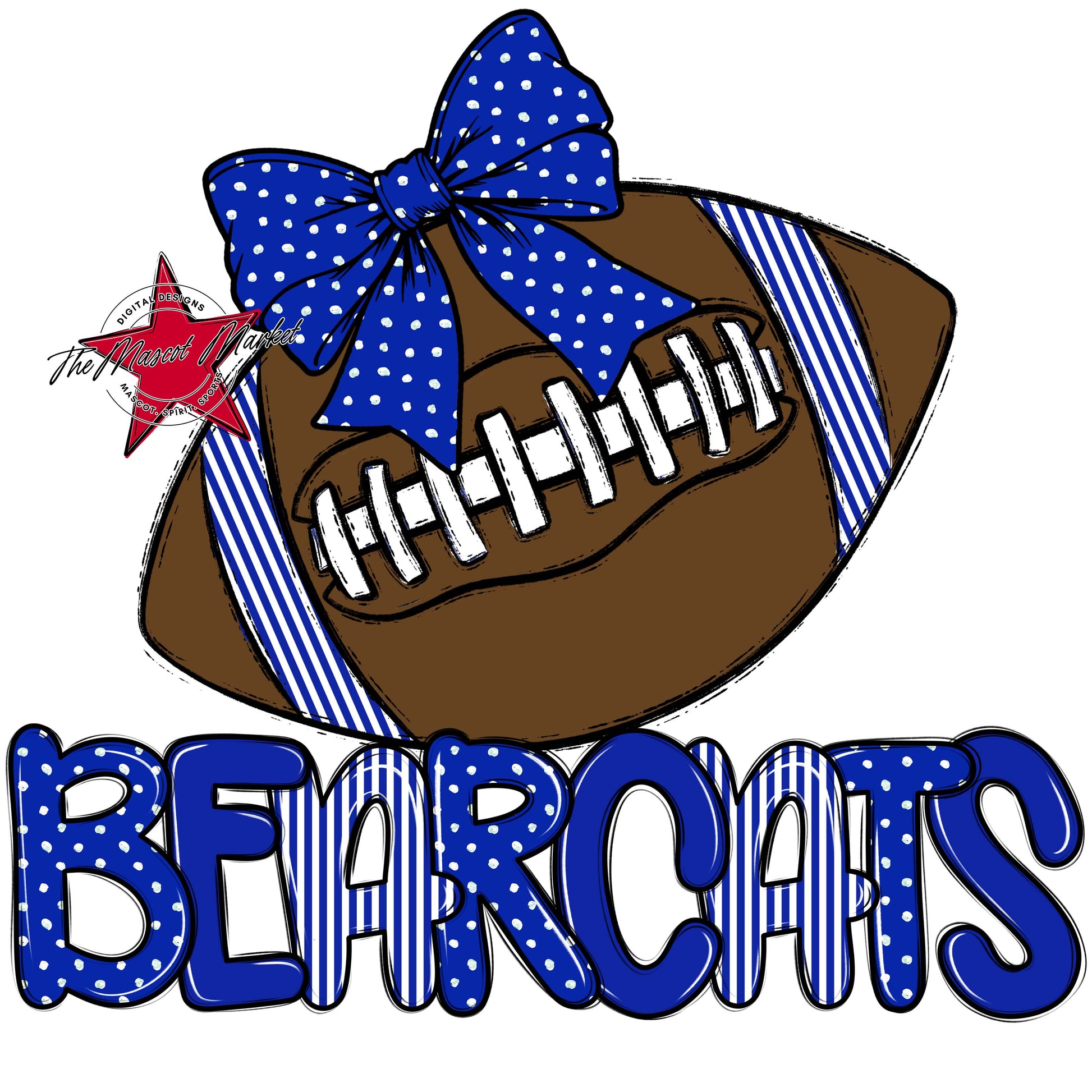 Bearcats Football Spirit Design-Royal Blue