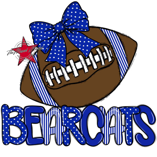 Bearcats Football Spirit Design-Royal Blue