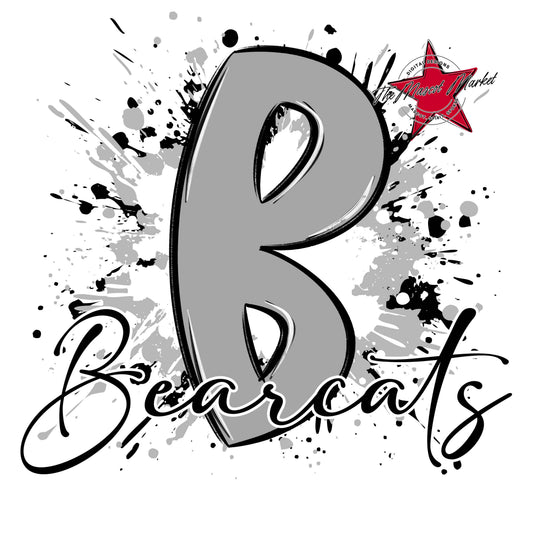 Bearcats Mascot Splatter-Grey