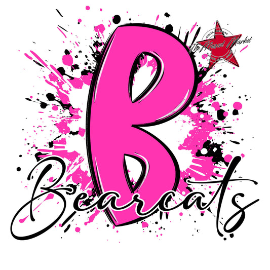 Bearcats Mascot Splatter-Pink