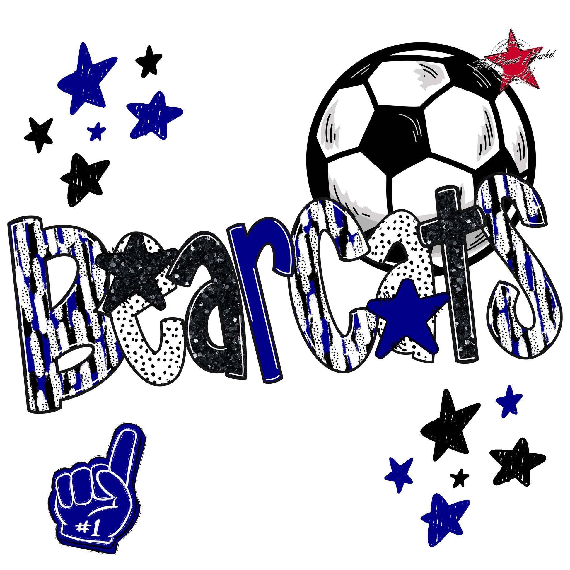 Bearcats Soccer Scrape-Blue
