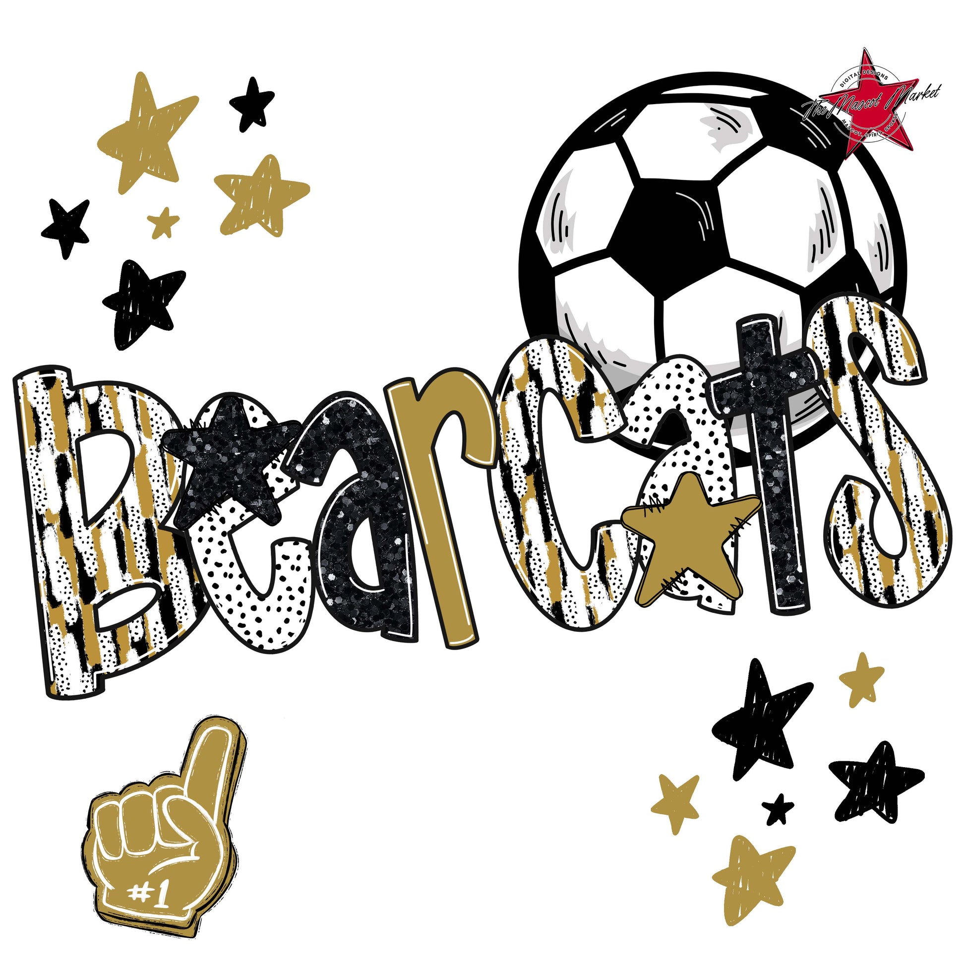 Bearcats Soccer Scrape-Gold