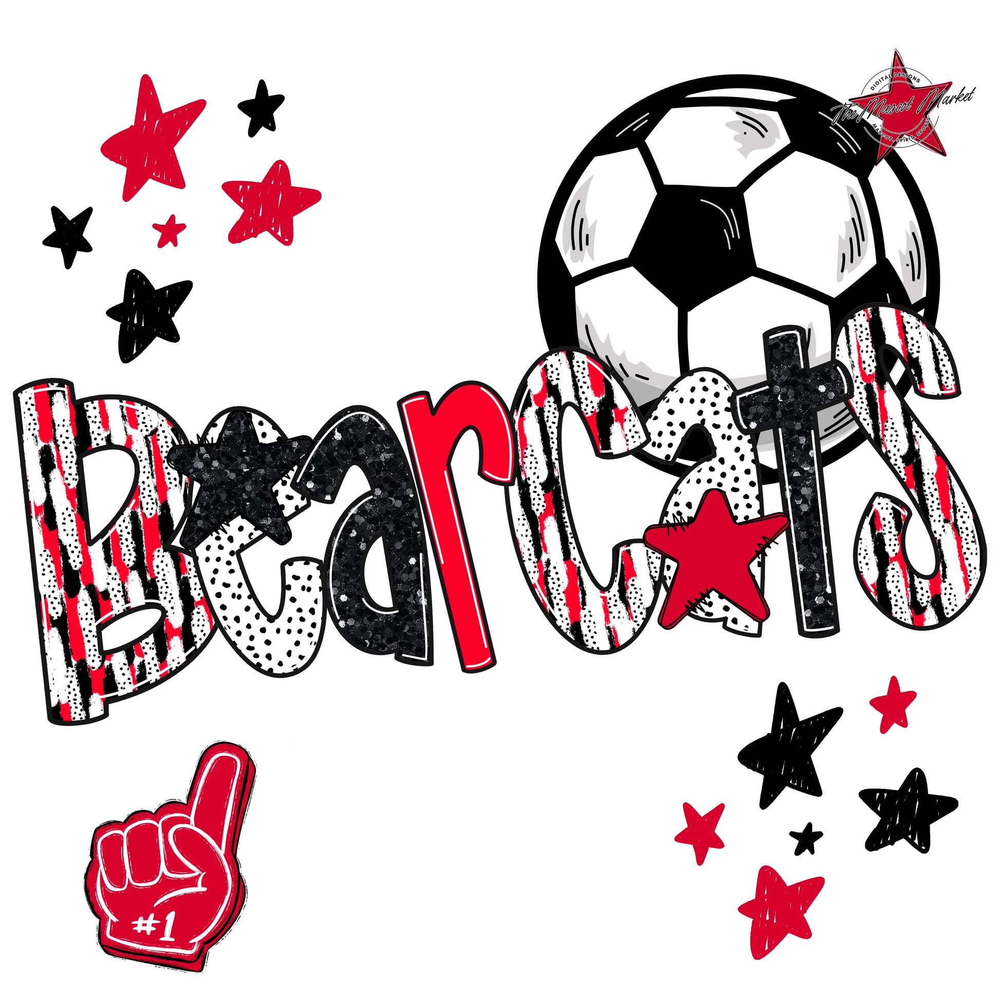Bearcats Soccer Scrape-Red