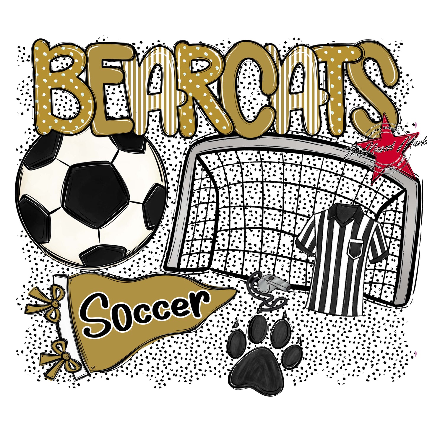 Bearcats Soccer Spirit-Gold