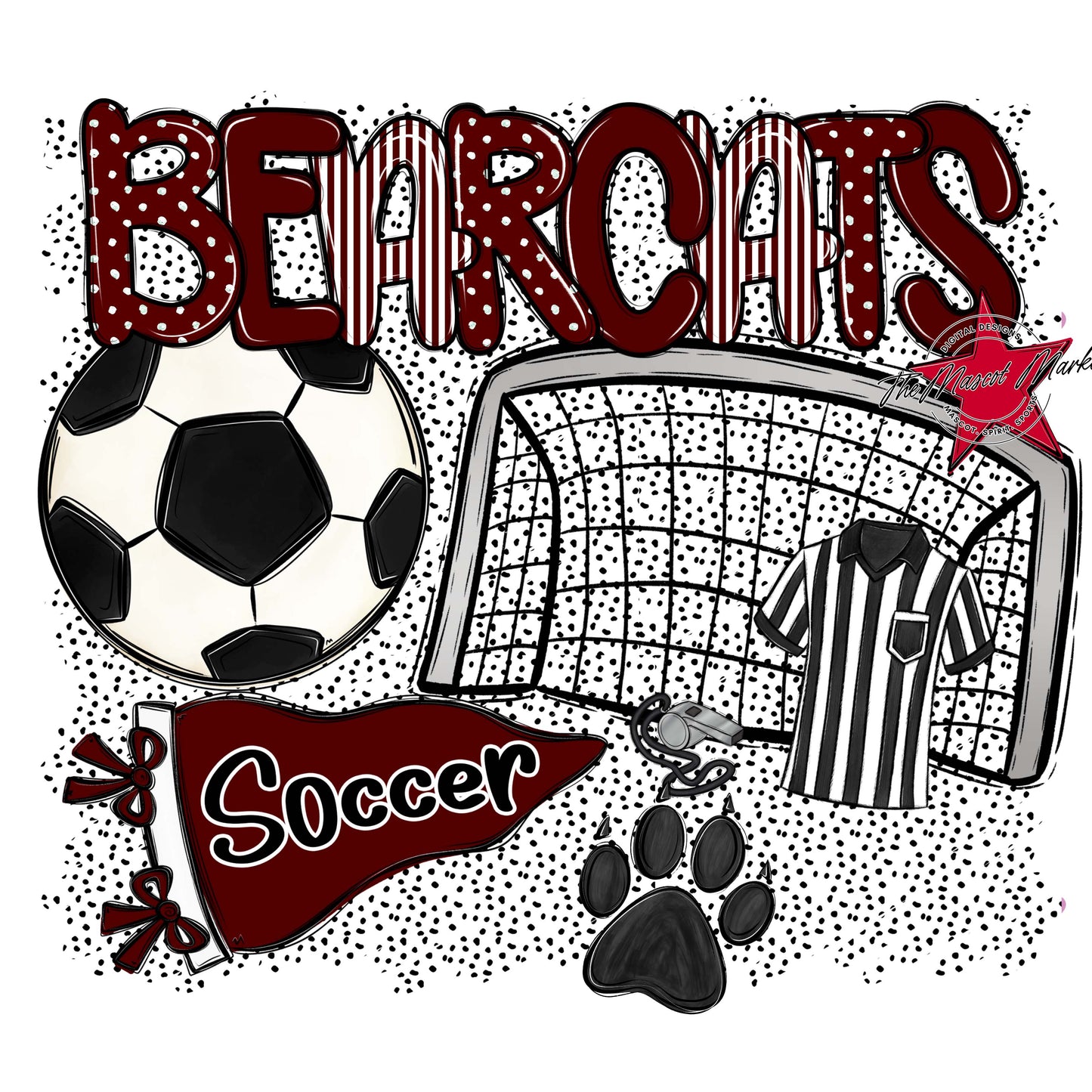 Bearcats Soccer Spirit-Maroon