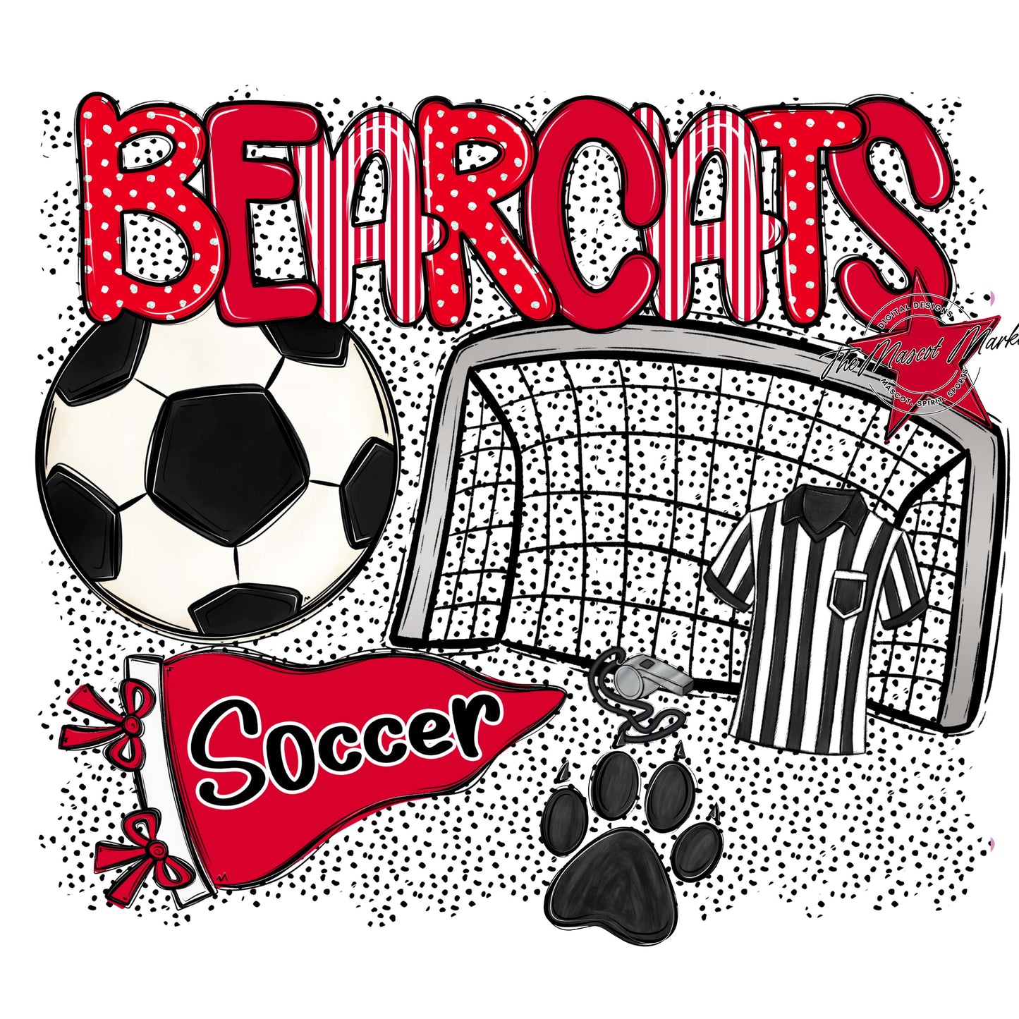 Bearcats Soccer Spirit-Red