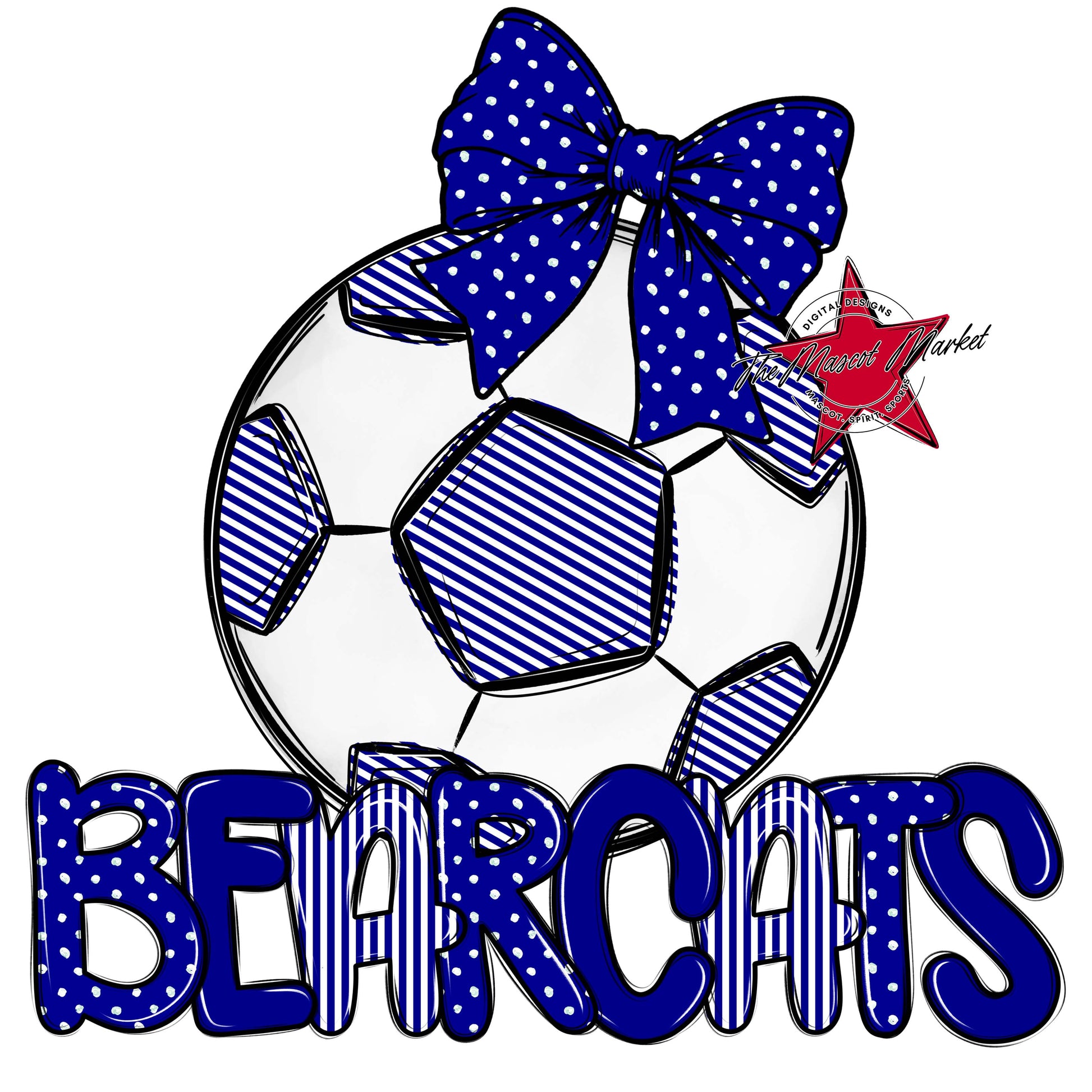 Bearcats Soccer Spirit Design-Blue