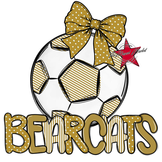 Bearcats Soccer Spirit Design-Gold