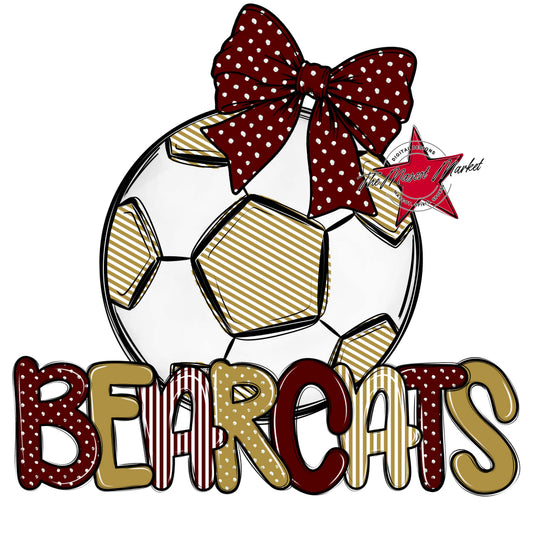Bearcats Soccer Spirit Design-Maroon & Gold