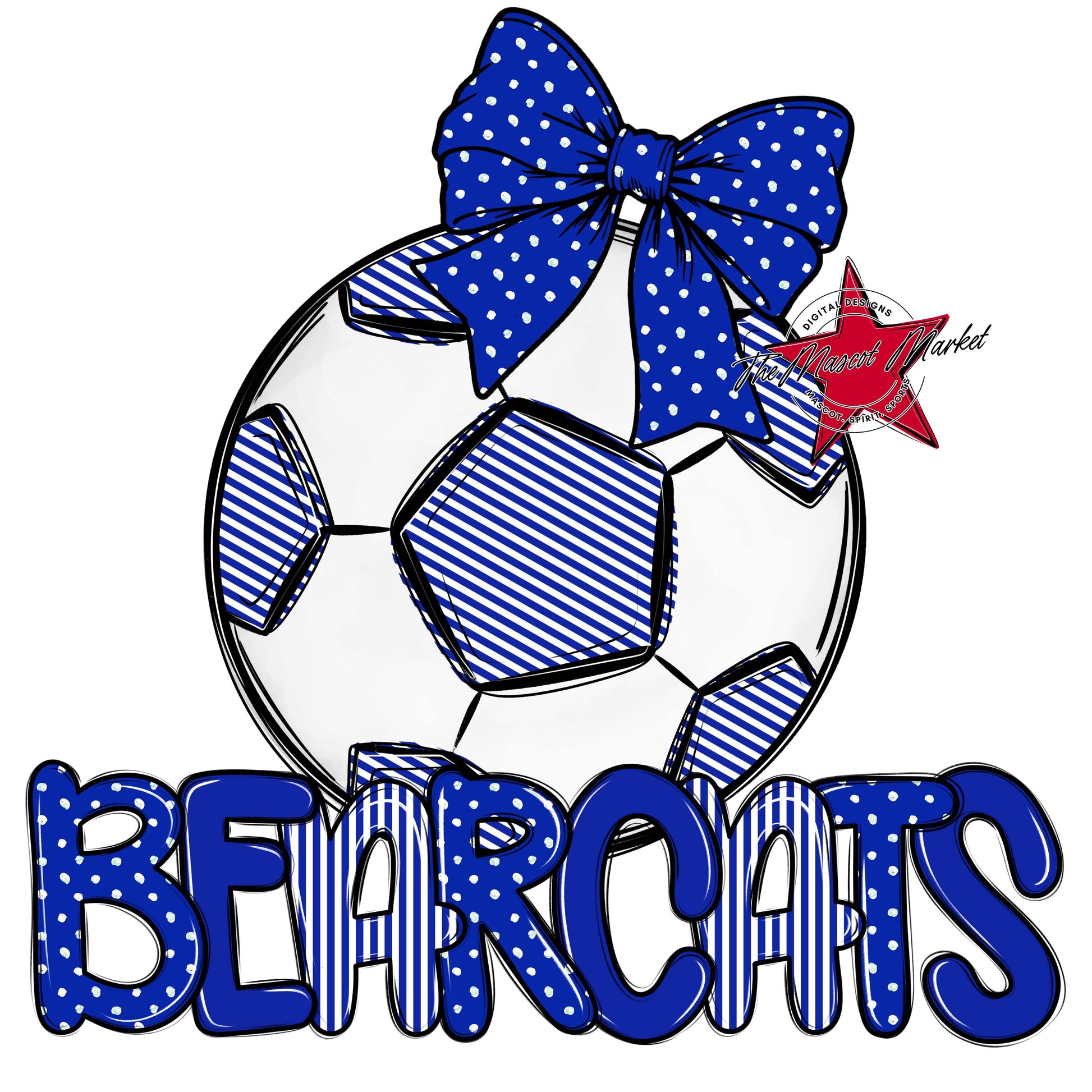 Bearcats Soccer Spirit Design-Royal Blue