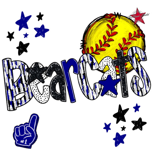 Bearcats Softball Scrape-Blue