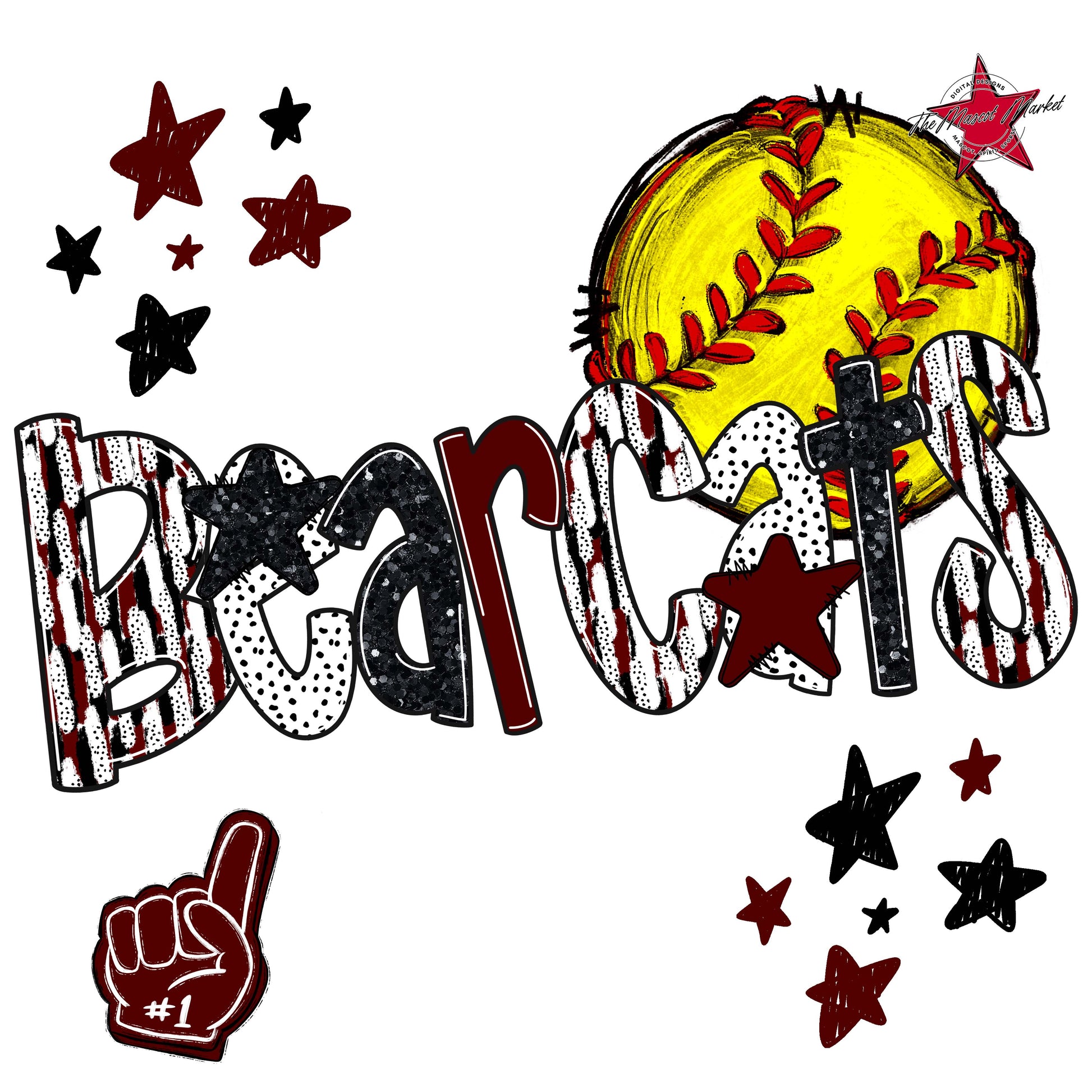 Bearcats Softball Scrape-Maroon