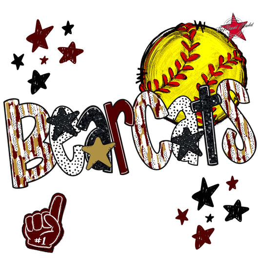 Bearcats Softball Scrape-Maroon & Gold