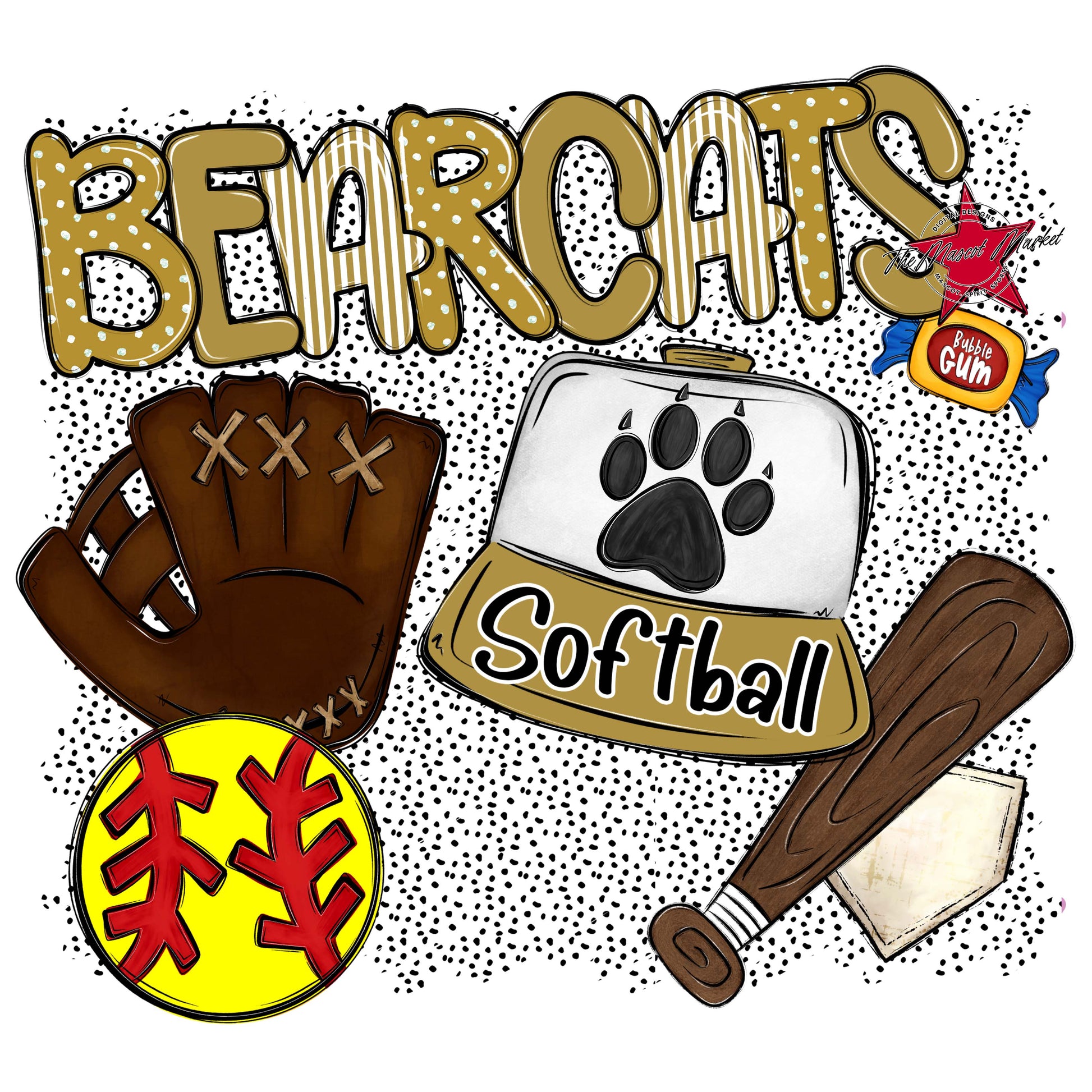 Bearcats Softball Spirit-Gold