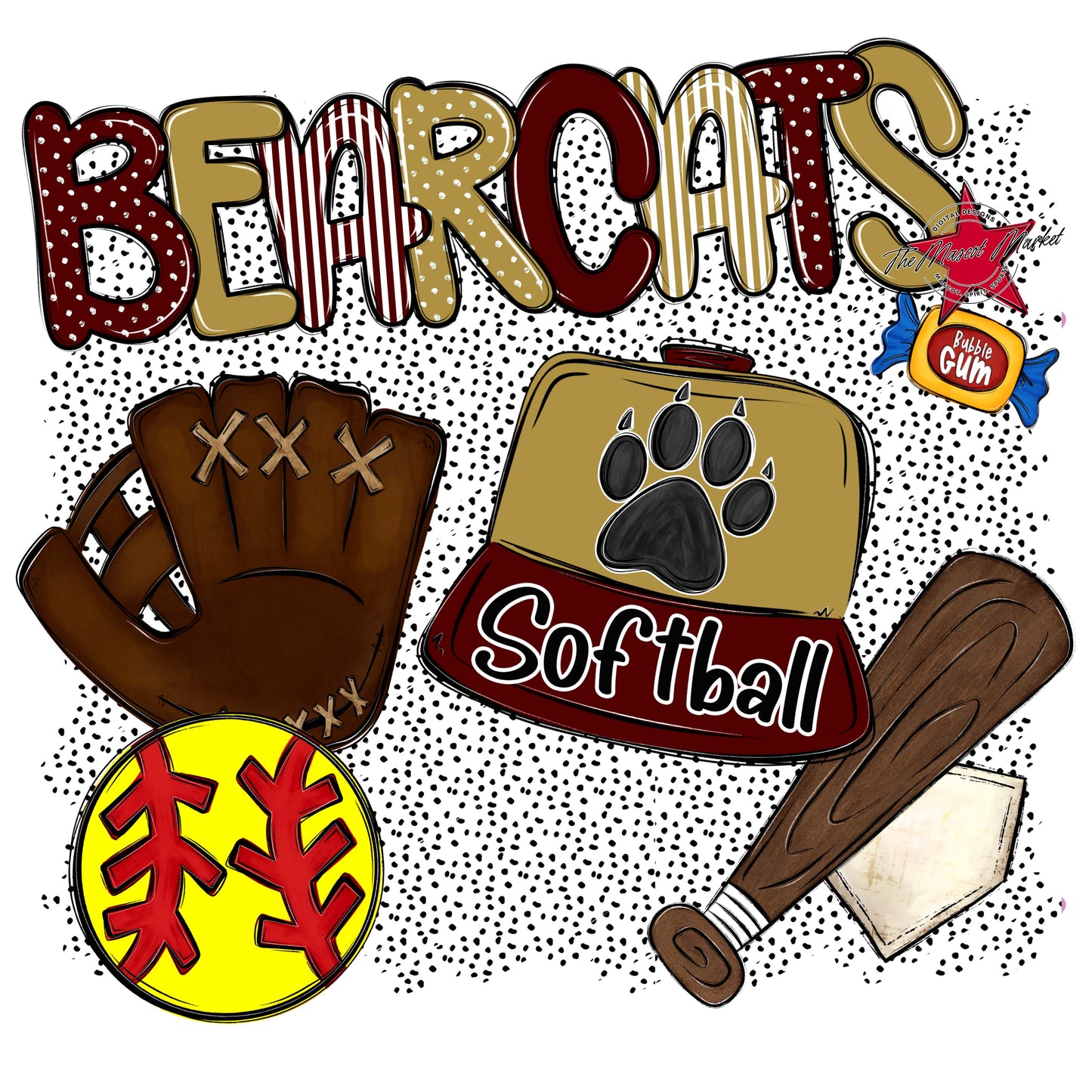 Bearcats Softball Spirit-Maroon & Gold