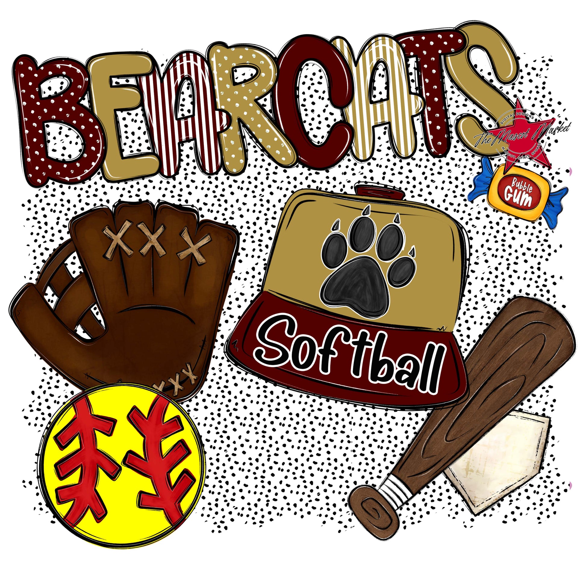Bearcats Softball Spirit-Maroon & Gold
