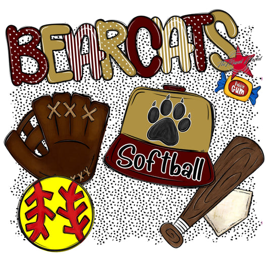 Bearcats Softball Spirit-Maroon & Gold