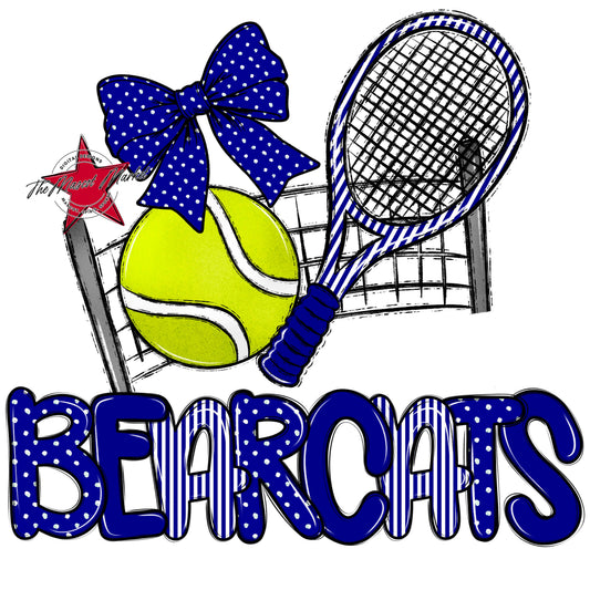 Bearcats Tennis Spirit Design-Blue