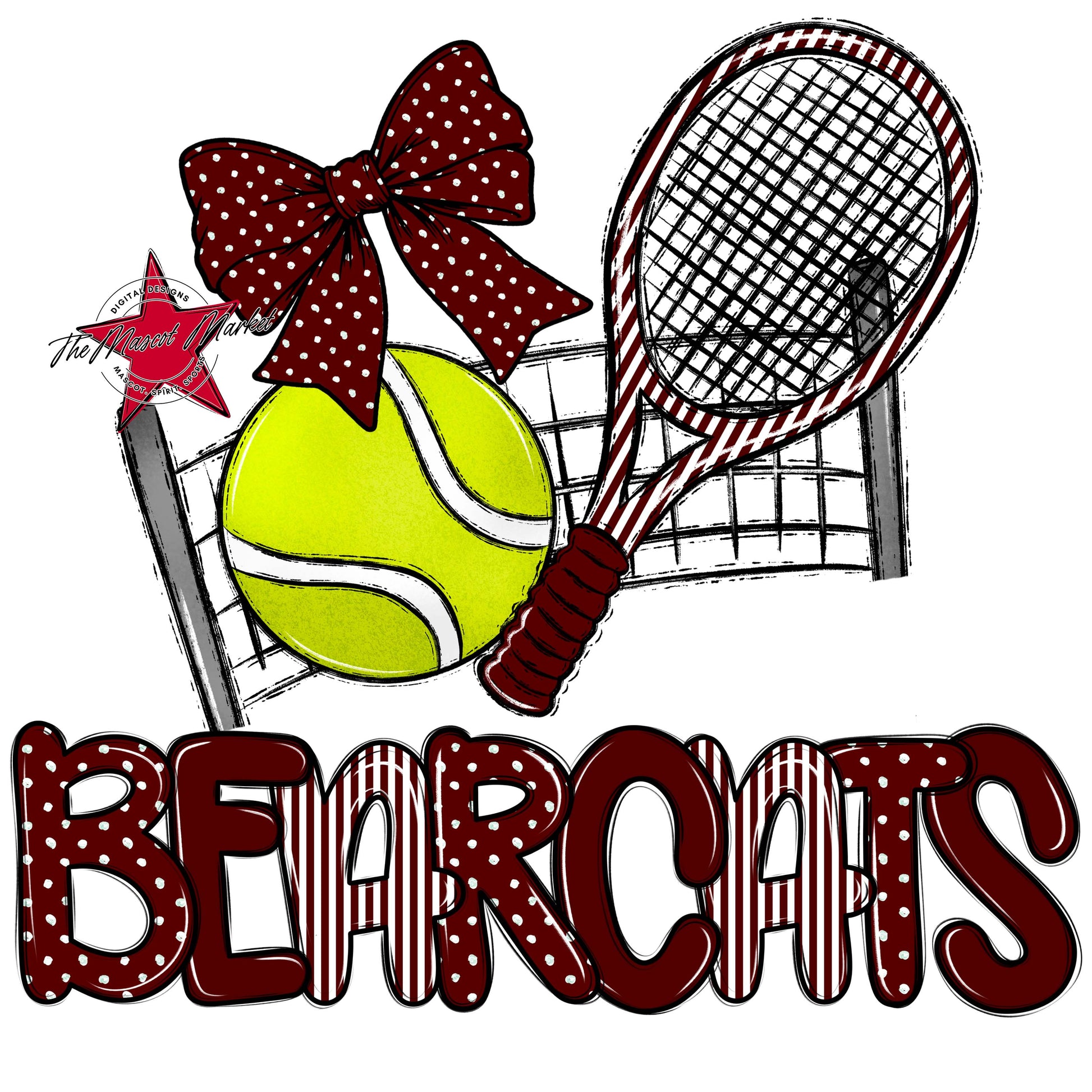 Bearcats Tennis Spirit Design-Maroon