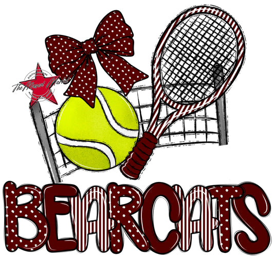 Bearcats Tennis Spirit Design-Maroon