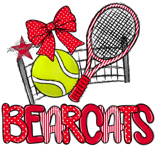 Bearcats Tennis Spirit Design-Red
