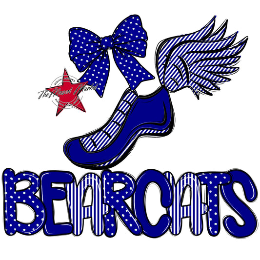 Bearcats Track Spirit Design-Blue