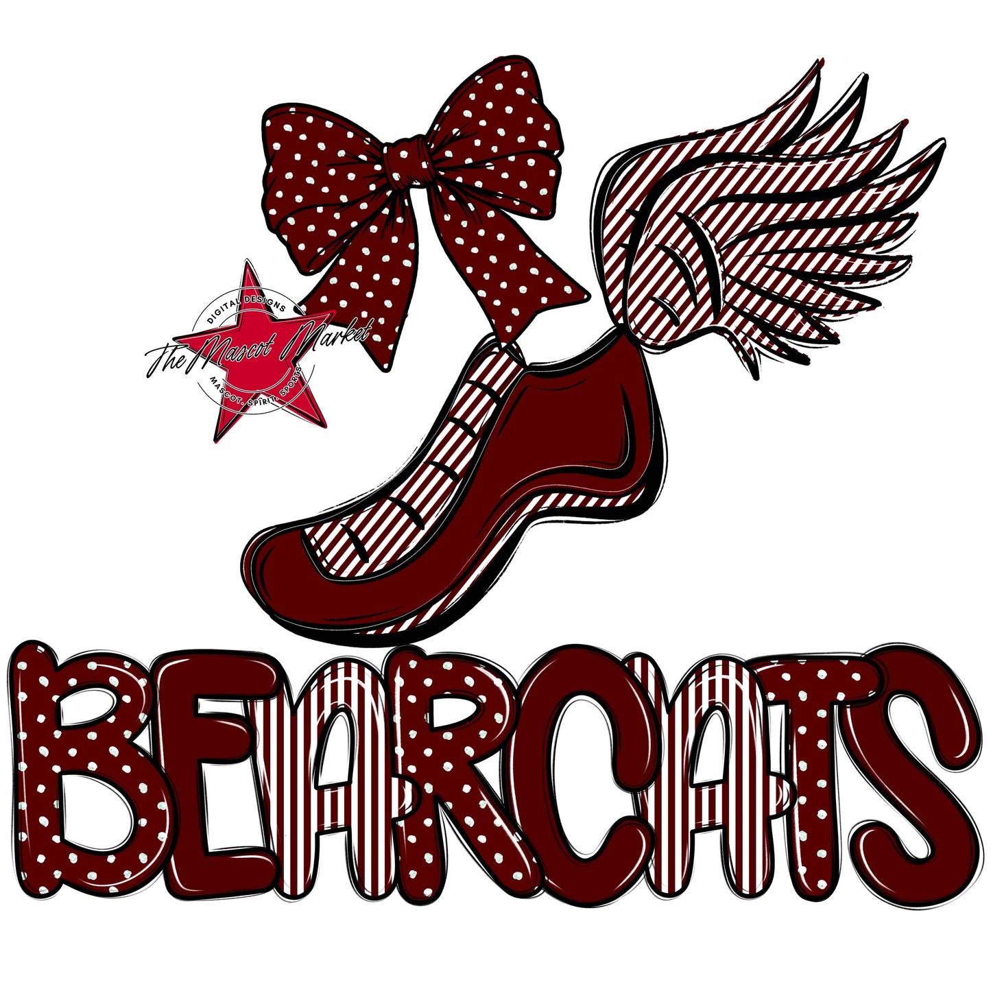 Bearcats Track Spirit Design-Maroon