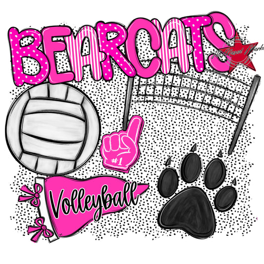 Bearcats Volleyball Spirit-Pink